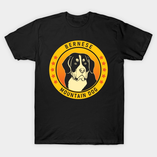 Bernese Mountain Dog Portrait T-Shirt by millersye